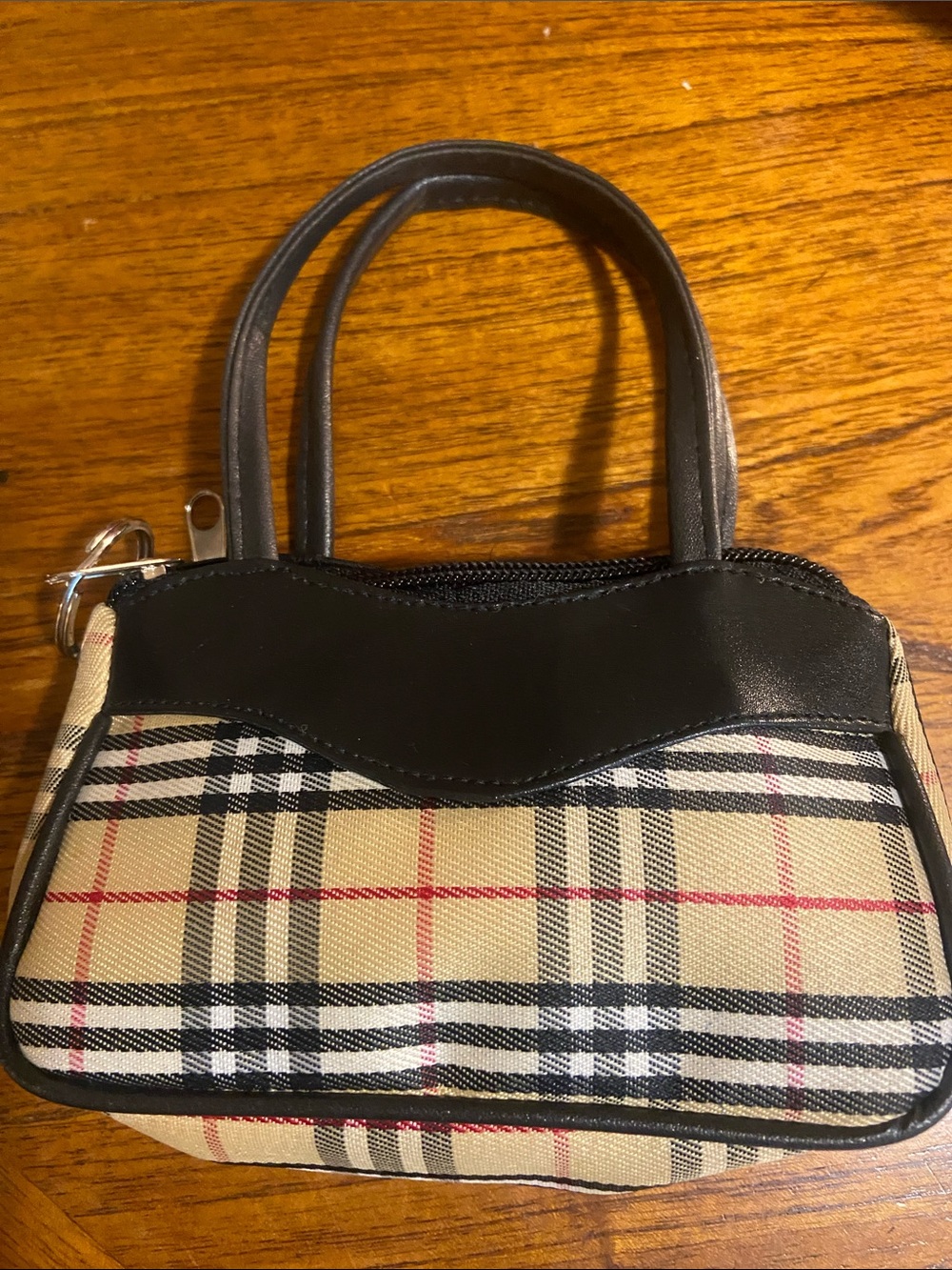 Classic Plaid SuperMini Bag in Beige and Black